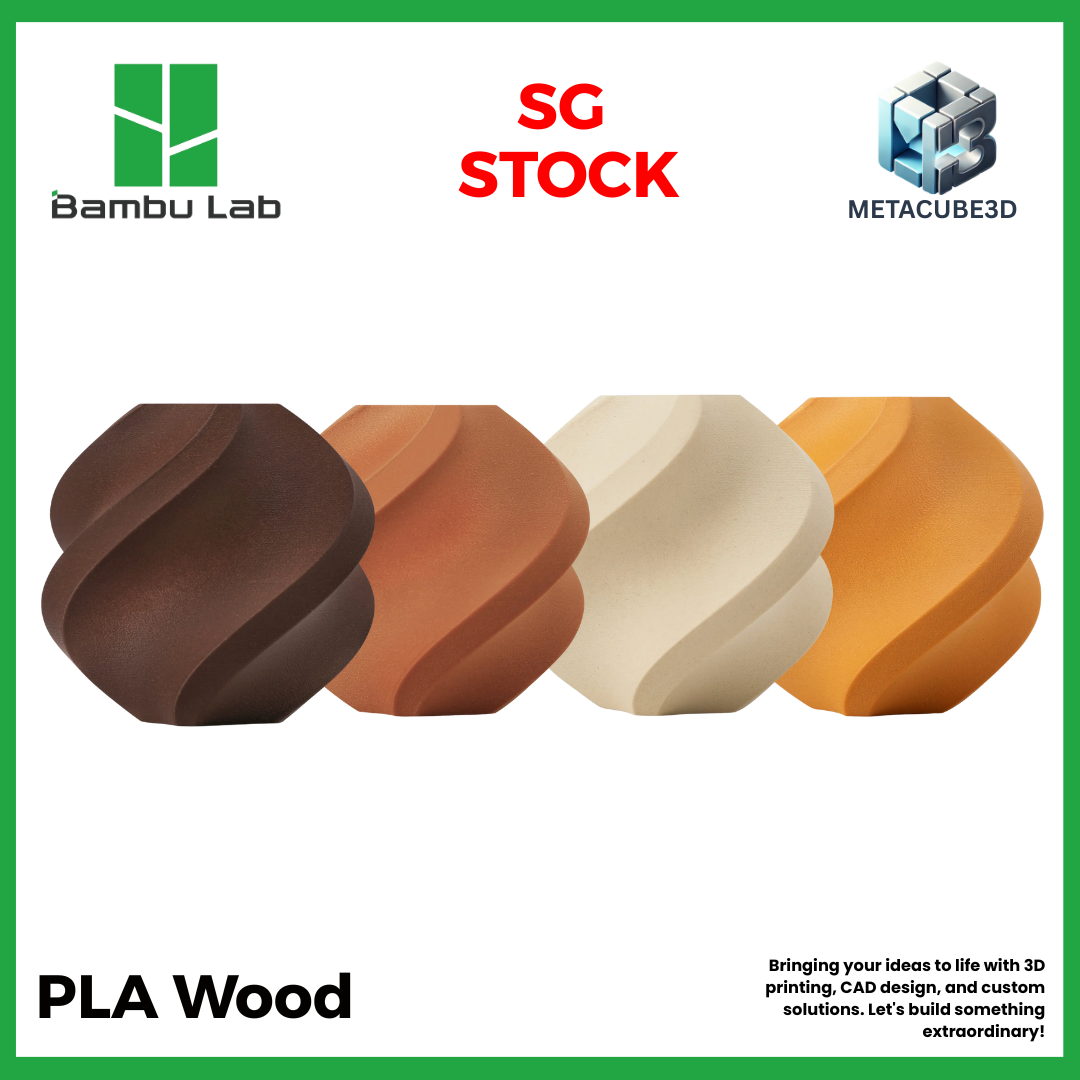 [SG Stock] Bambu Lab PLA Wood Filaments for 3D Printers (X1/A1/P1, Prusa, Ender)