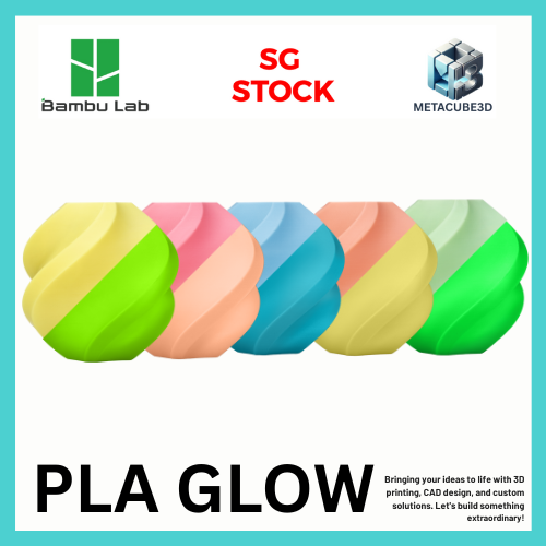 Bambu Lab PLA Glow Filaments 1kg with Spool