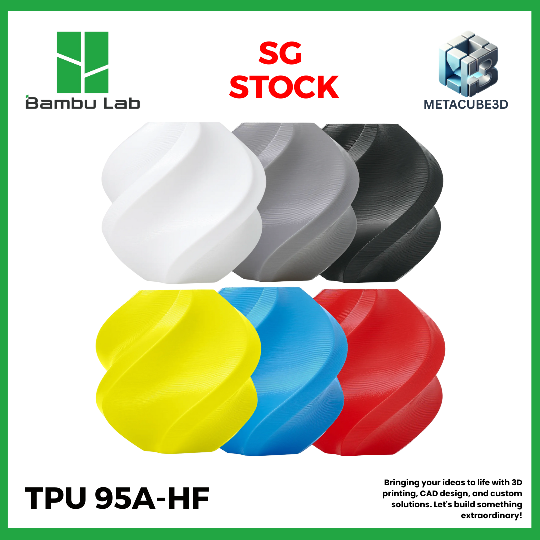 [SG Stock] Bambu Lab TPU 95A-HF Filaments for 3D Printers (P1S, X1C,H2D,A1 / Prusa MK3/4 / Creality)