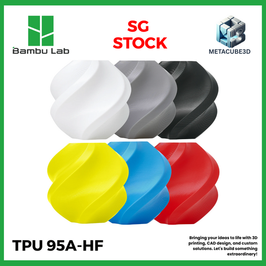 [SG Stock] Bambu Lab TPU 95A-HF Filaments for 3D Printers (P1S, X1C,H2D,A1 / Prusa MK3/4 / Creality)