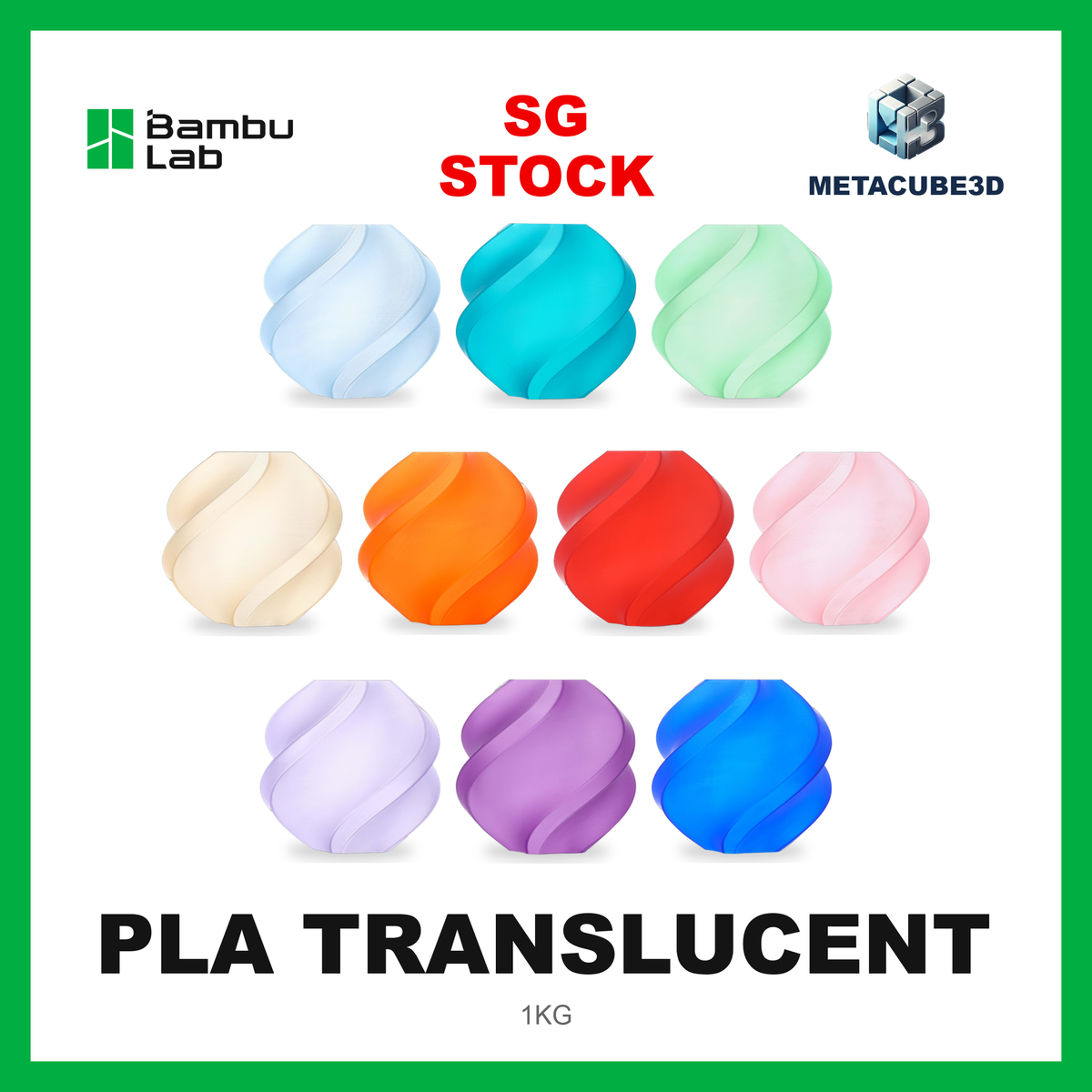 Bambu Lab PLA Translucent 1kg — Singapore stock, approved standard header