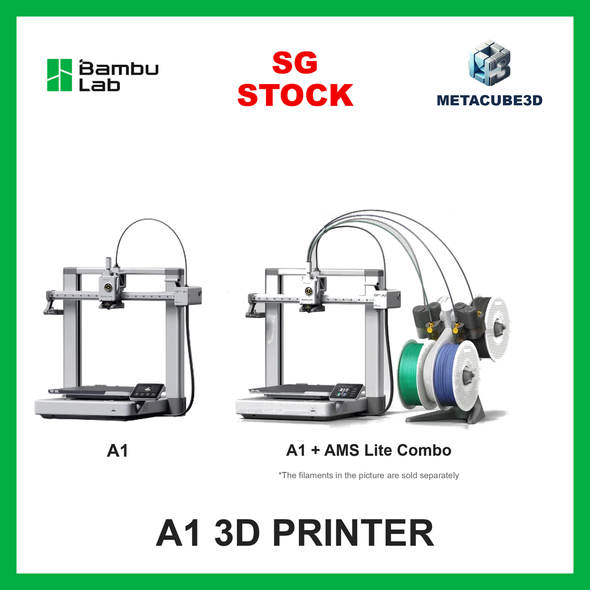 [SG Stock] Bambu Lab A1 3D Printer — SG Stock — MetaCube3D cover