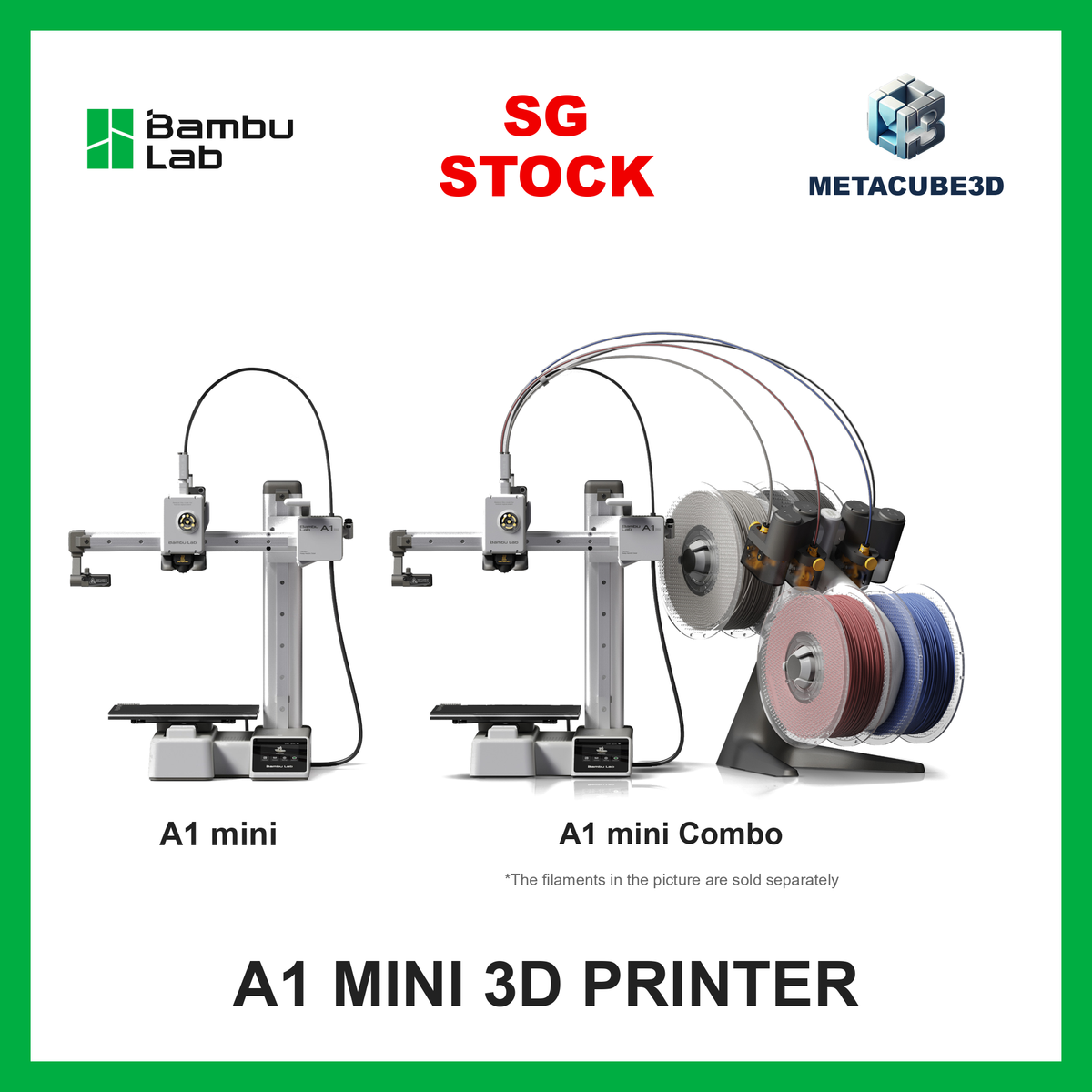 [SG Stock] Bambu Lab A1 Mini 3D Printer — SG Stock — MetaCube3D cover