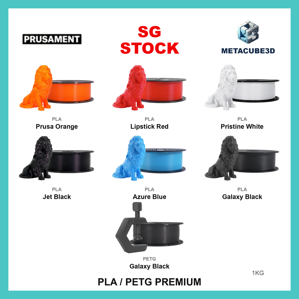 [SG Stock] Prusament PLA / PETG Premium 3D Printer Filament 1kg for Bambu Lab / Prusa — SG Stock — MetaCube3D cover