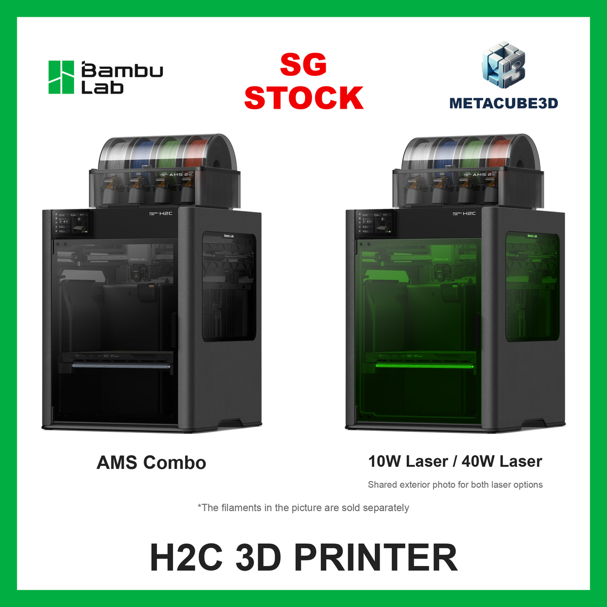 [SG Stock] Bambu Lab H2C — SG Stock — MetaCube3D cover