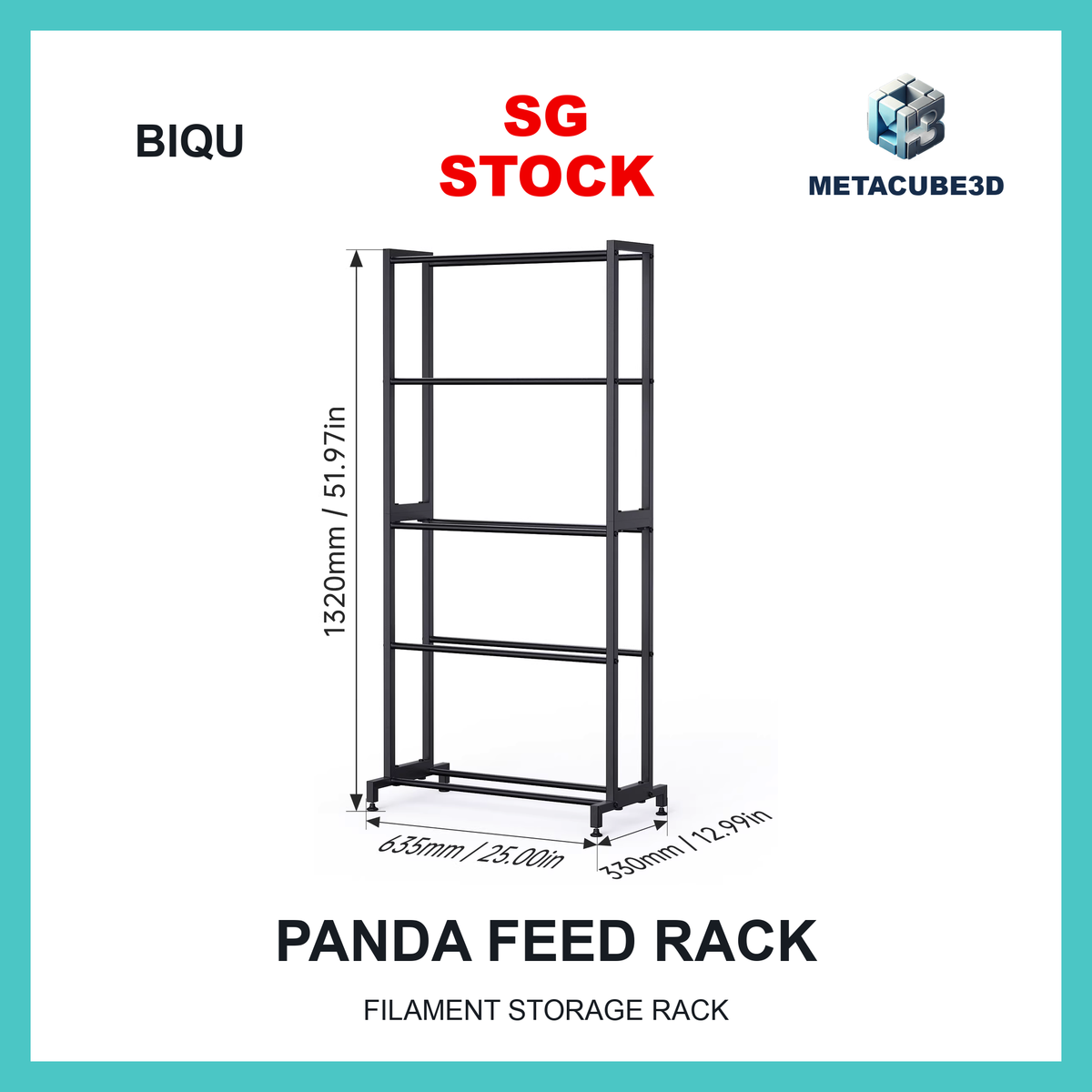 BIQU Panda Feed Rack — SG Stock — MetaCube3D cover