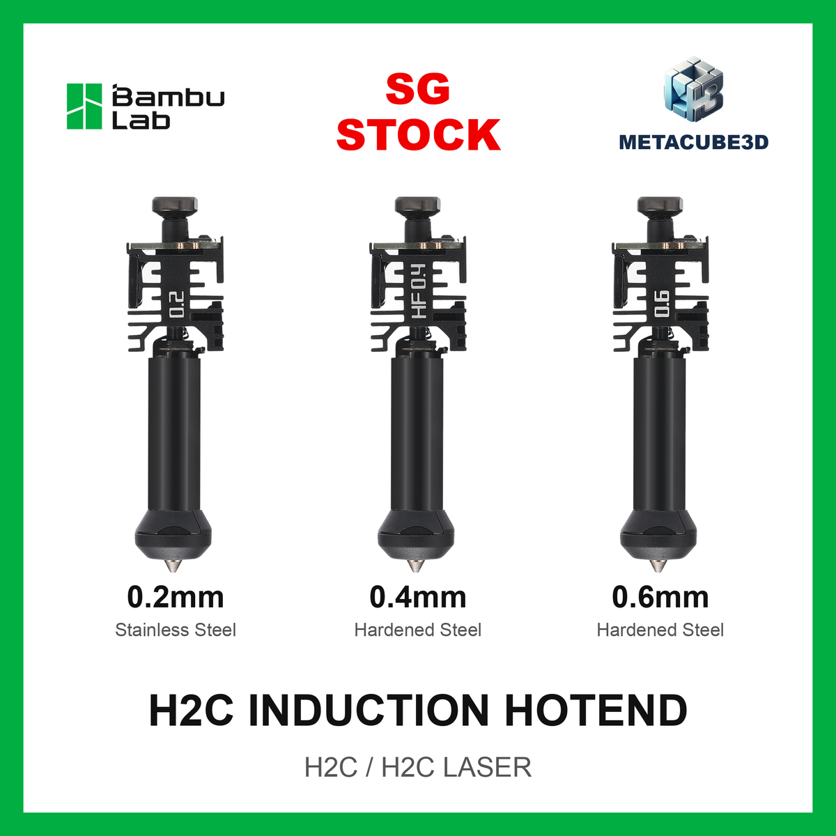 H2C Induction Hotend 0.4mm — SG Stock — MetaCube3D cover