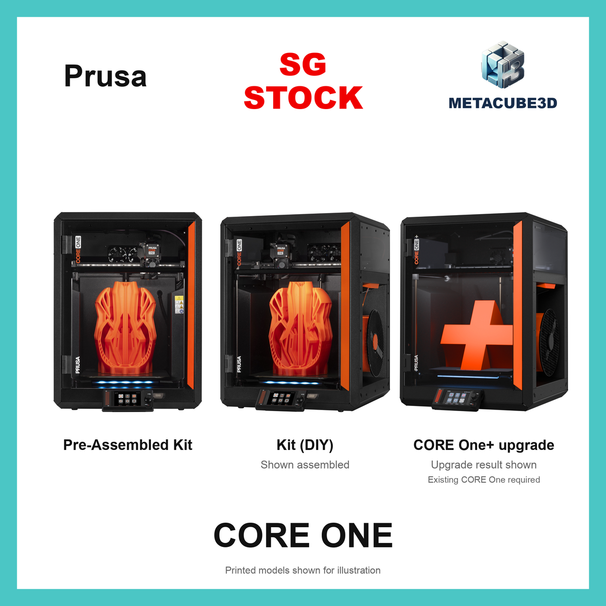 Prusa CORE One — SG Stock — MetaCube3D cover